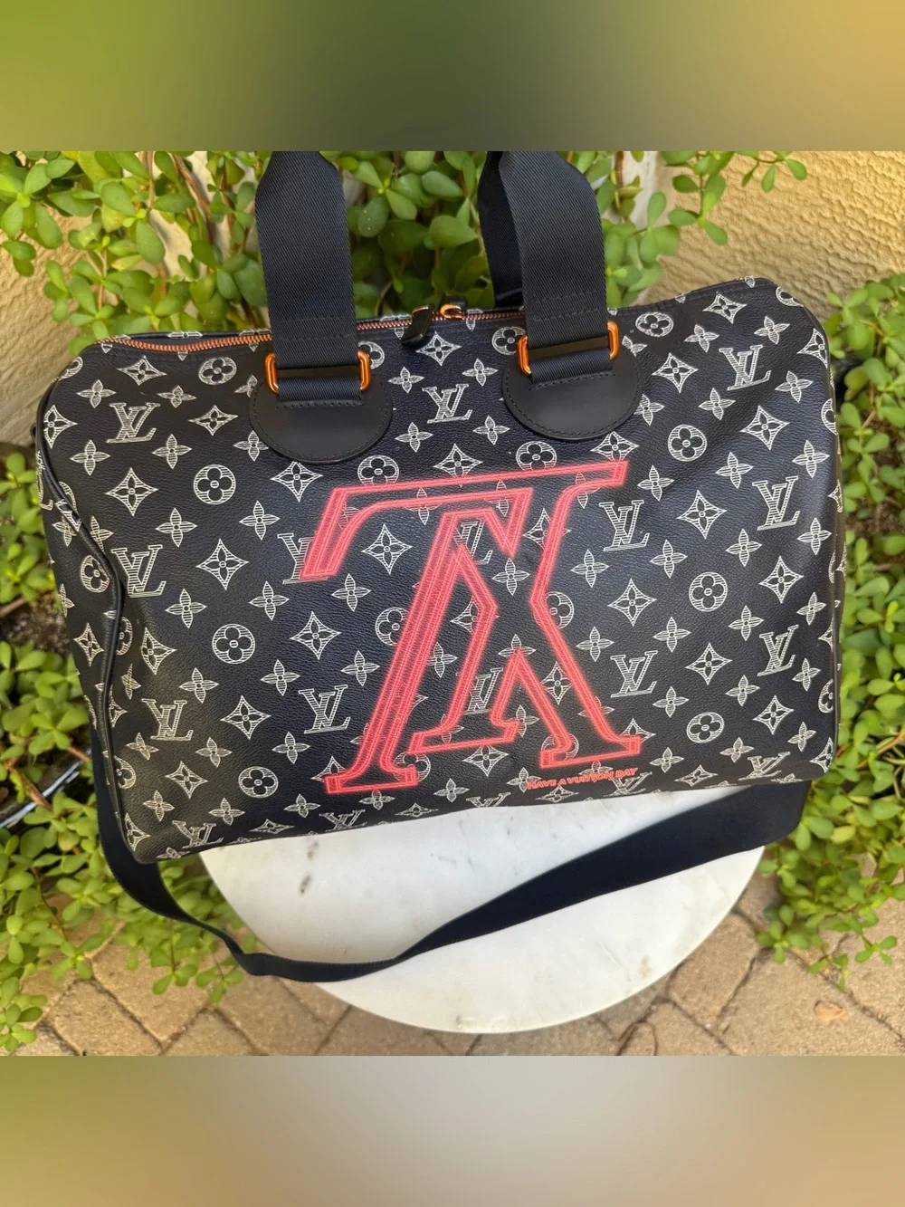 Louis Vuitton Monogram Ink Upside Down Speedy Bandouliere 40